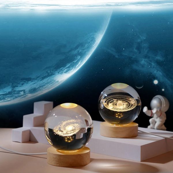 3d Art Crystal Ball Night Lamp