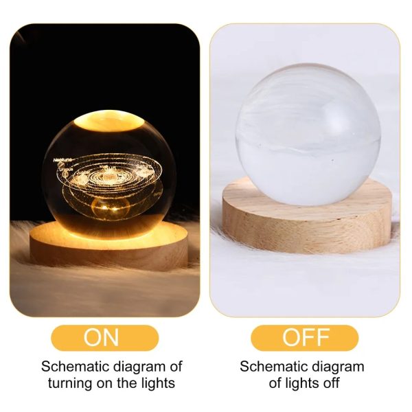 3d Art Crystal Ball Night Lamp