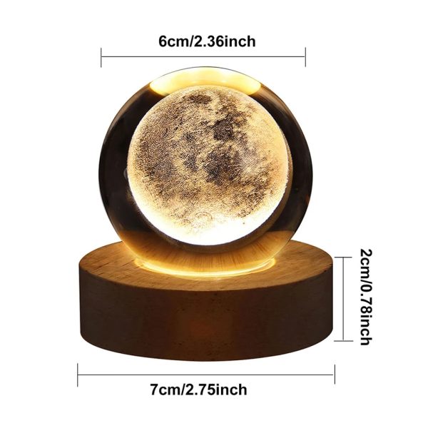 3d Art Crystal Ball Night Lamp