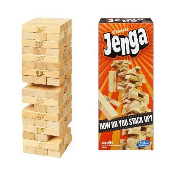 Jenga Wooden Stacking Tower Blocks Game For Kids & Adults 48pcs