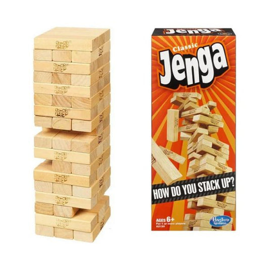 Jenga Wooden Stacking Tower Blocks Game For Kids & Adults 48pcs