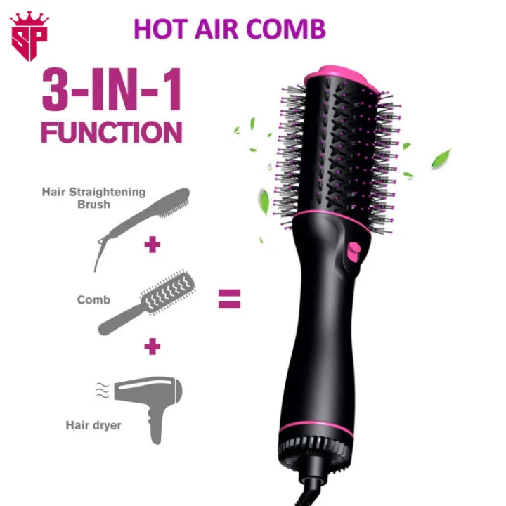 3 in 1 Hair Dryer Brush, Hot Hair Styling & Straightening Brush.