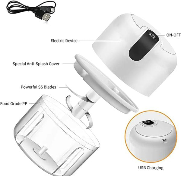 Rechargeable Mini Food Chopper Mixer Blender