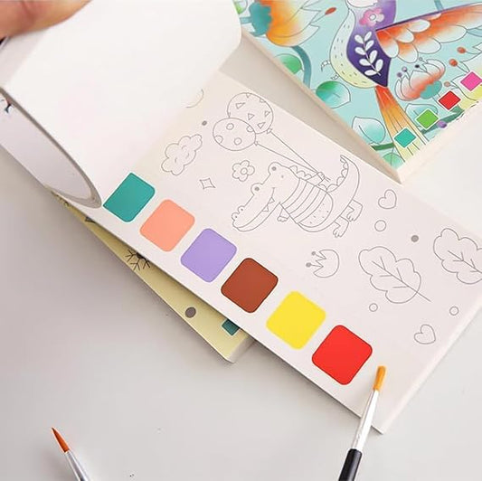 Watercolor Painting Notepad for Kids 12 Pages With Painting Brush