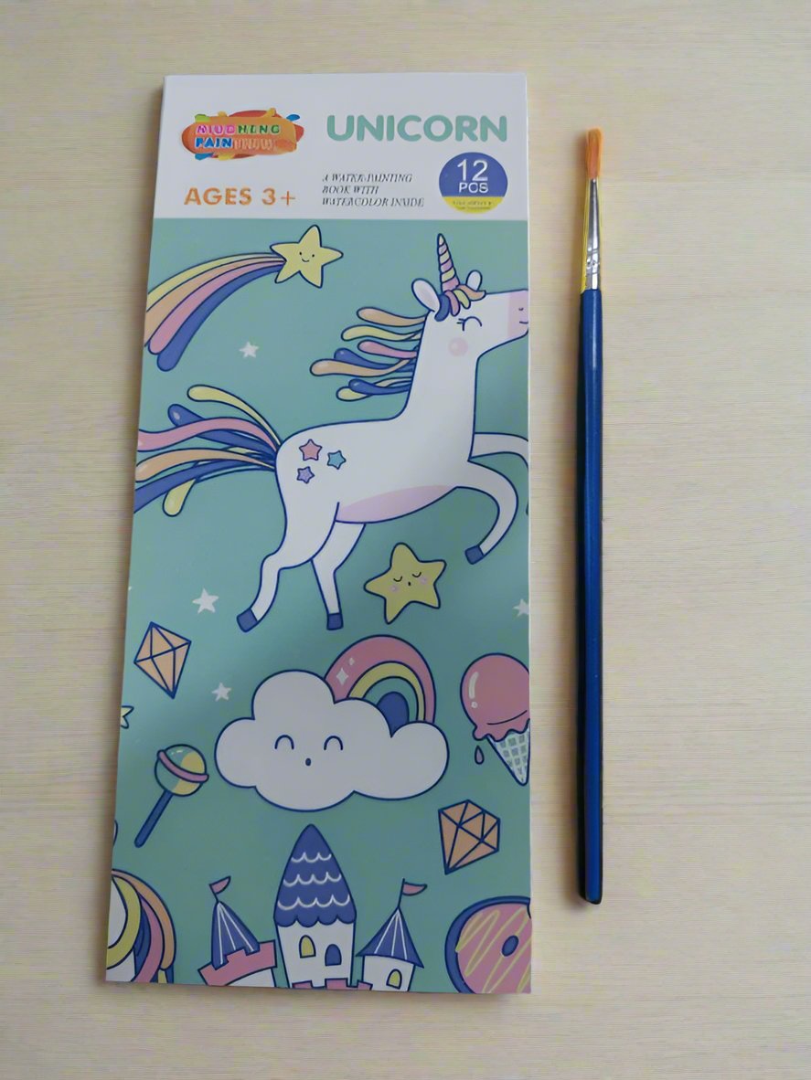 Watercolor Painting Notepad for Kids 12 Pages With Painting Brush